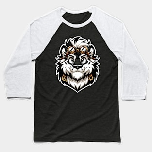 Steampunk Anthro Furry Lion Art Baseball T-Shirt